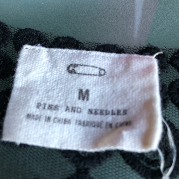 Silence+Noise Embroidery Black Tank-top Mesh Small - Picture 6 of 8